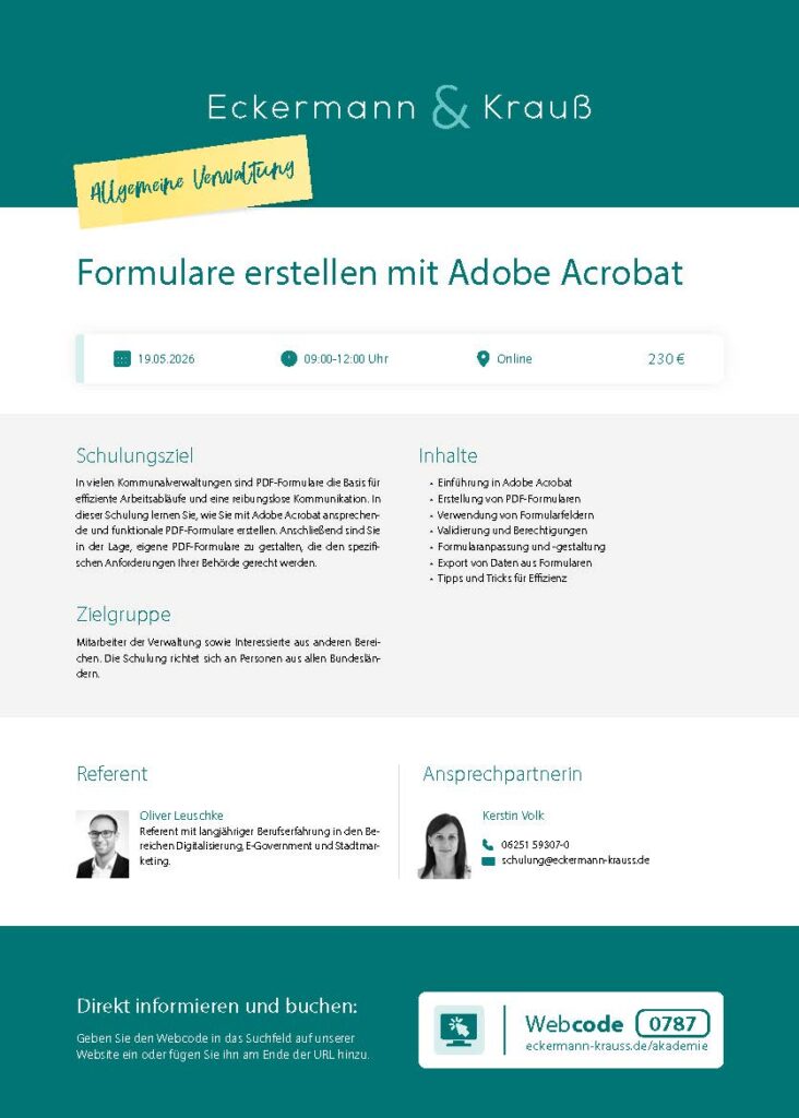 Formulare erstellen mit Adobe Acrobat