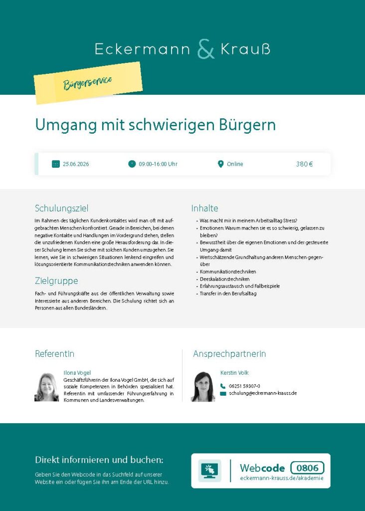 Umgang mit schwierigen Bürgern